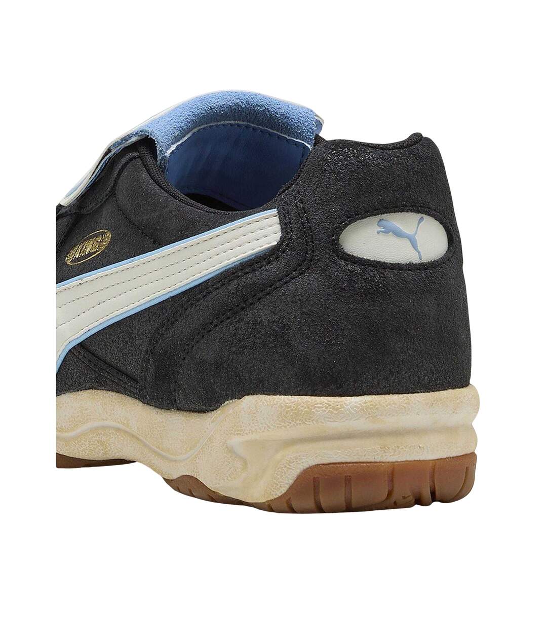 Mens King Suede Indoor Football Shoes  Black Puma-2