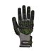 Unisex adult a755 vhr15 impact resistant nitrile grip gloves xl black/green Portwest