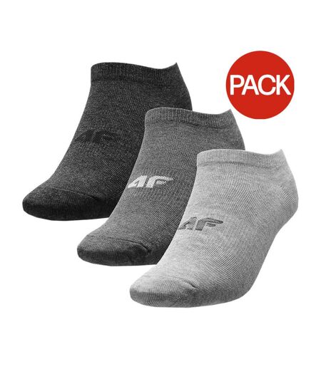 Socquettes H4l22 Femme Gris Clair Chiné Gris Chiné Gris Foncé 4F