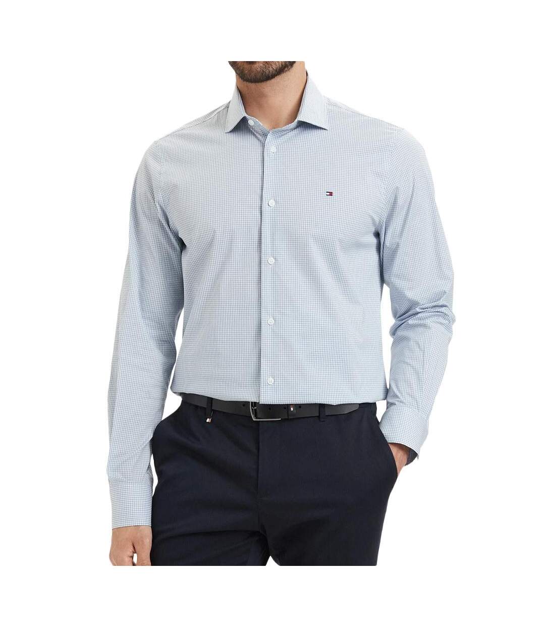 Chemise bleu homme tommy hilfiger cl mini-1