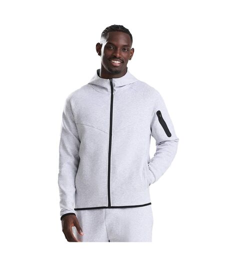 Mens Awdis Adapt Fleece Full Zip Hoodie Sport Grey Just Cool