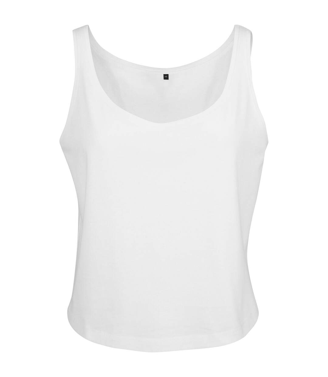 Womens/ladies oversized sleeveless tank top white Build Your Brand-1