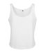 Womens/ladies oversized sleeveless tank top white Build Your Brand-1