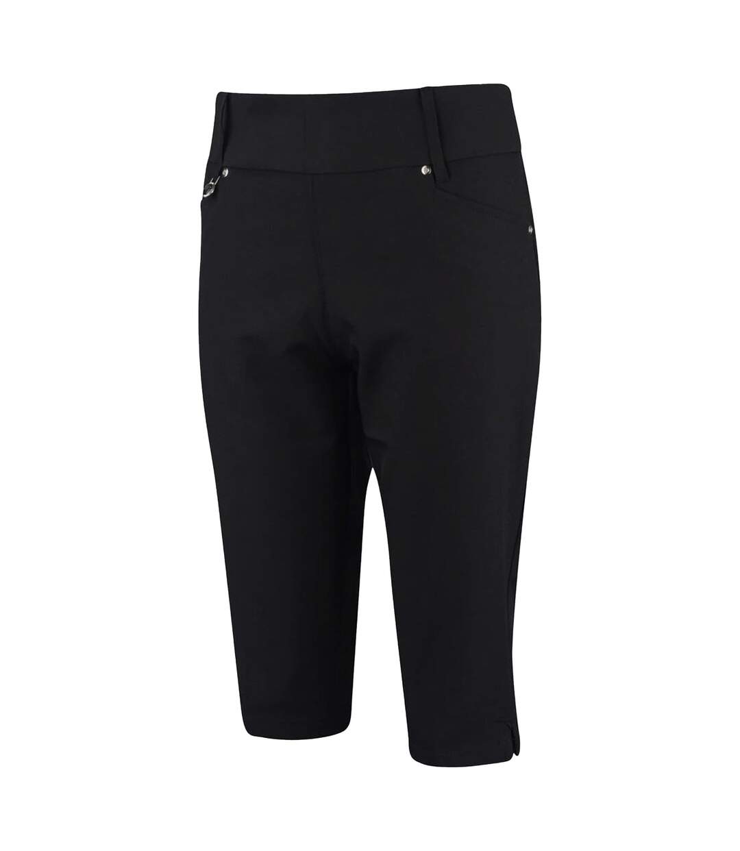 Womens/ladies Stretch Golf Shorts Black Island Green-1