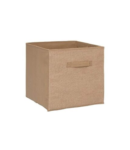 Boite de Rangement Pliable Jute 31x31cm Naturel