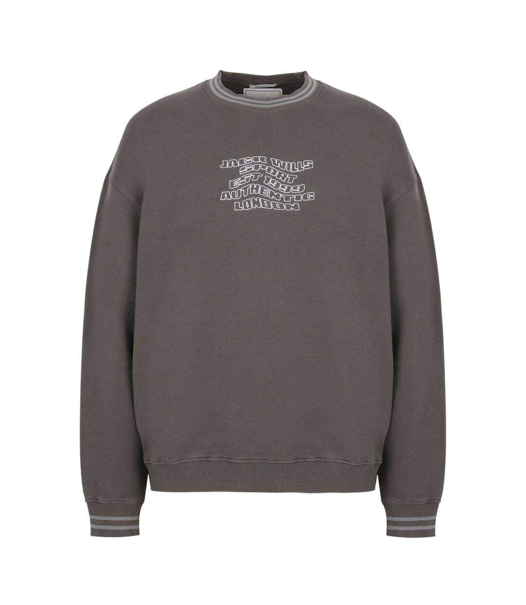 Mens Graphic Print Drop Shoulder Relaxed Fit Sweatshirt Slate Jack Wills-1