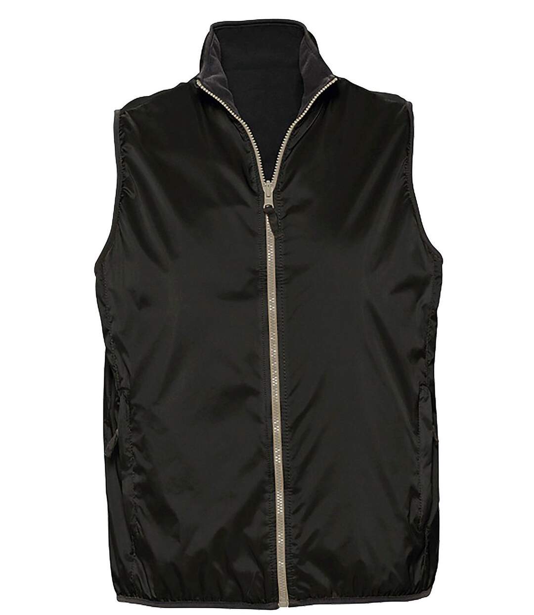 Gilet sans manches réversible imperméable doublé 44001 - noir - unisexe