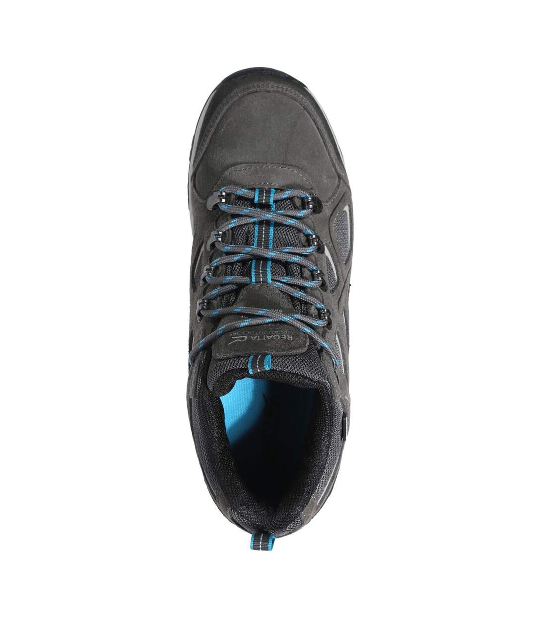 Regatta Womens/Ladies Tebay Waterproof Suede Walking Shoes (Dark Grey/Niagra Blue) - UTRG6437