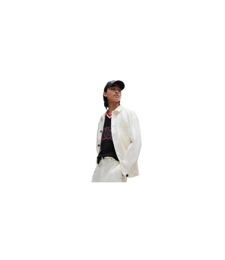 Mens Juliano242 Plain Long-sleeved Shirt Jacket White Hugo