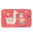 Tapis en Velours Happy Lama 45x75cm Corail-1