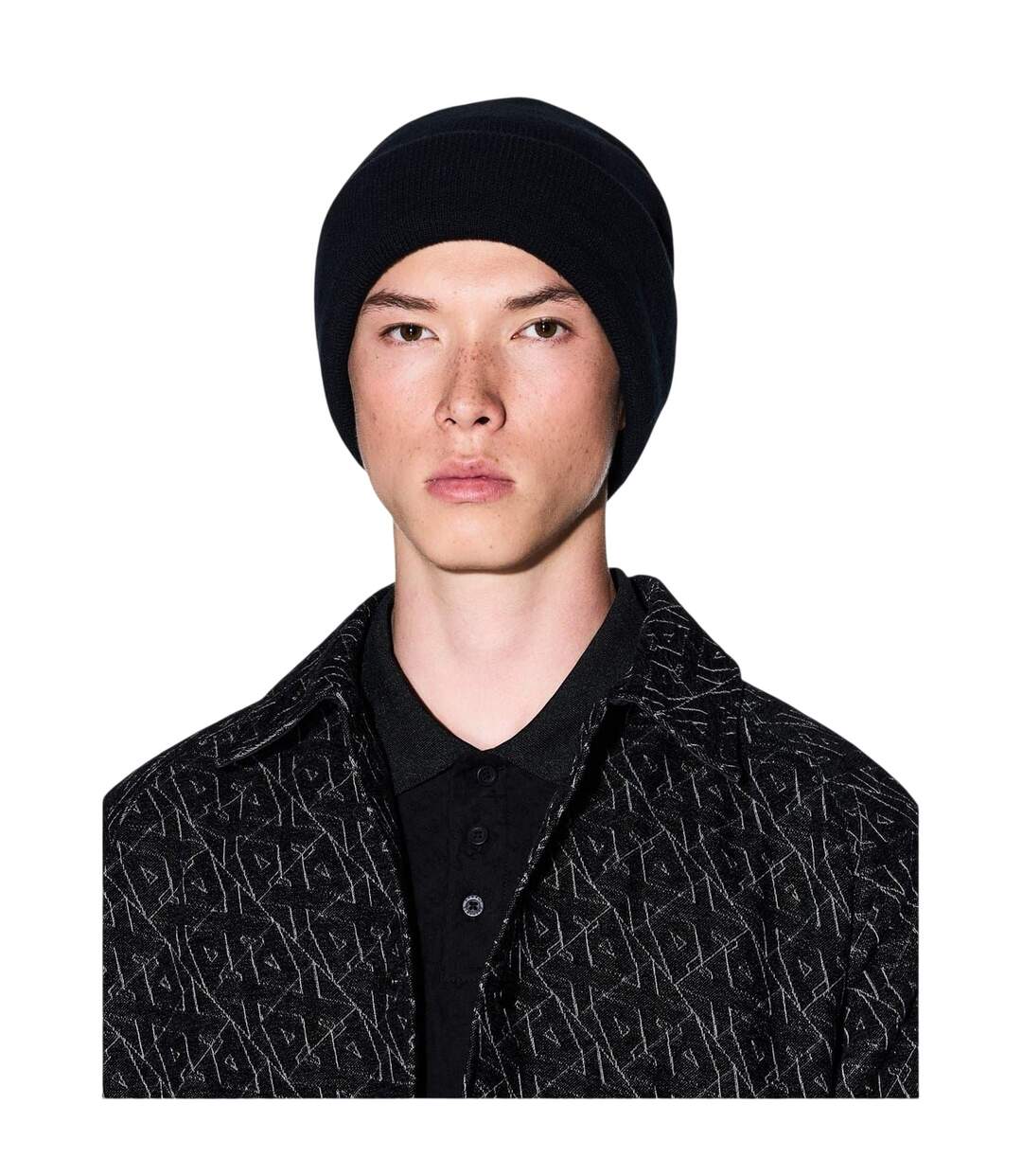 Mens Textured Regular Polo Shirt Black Armani Exchange-4