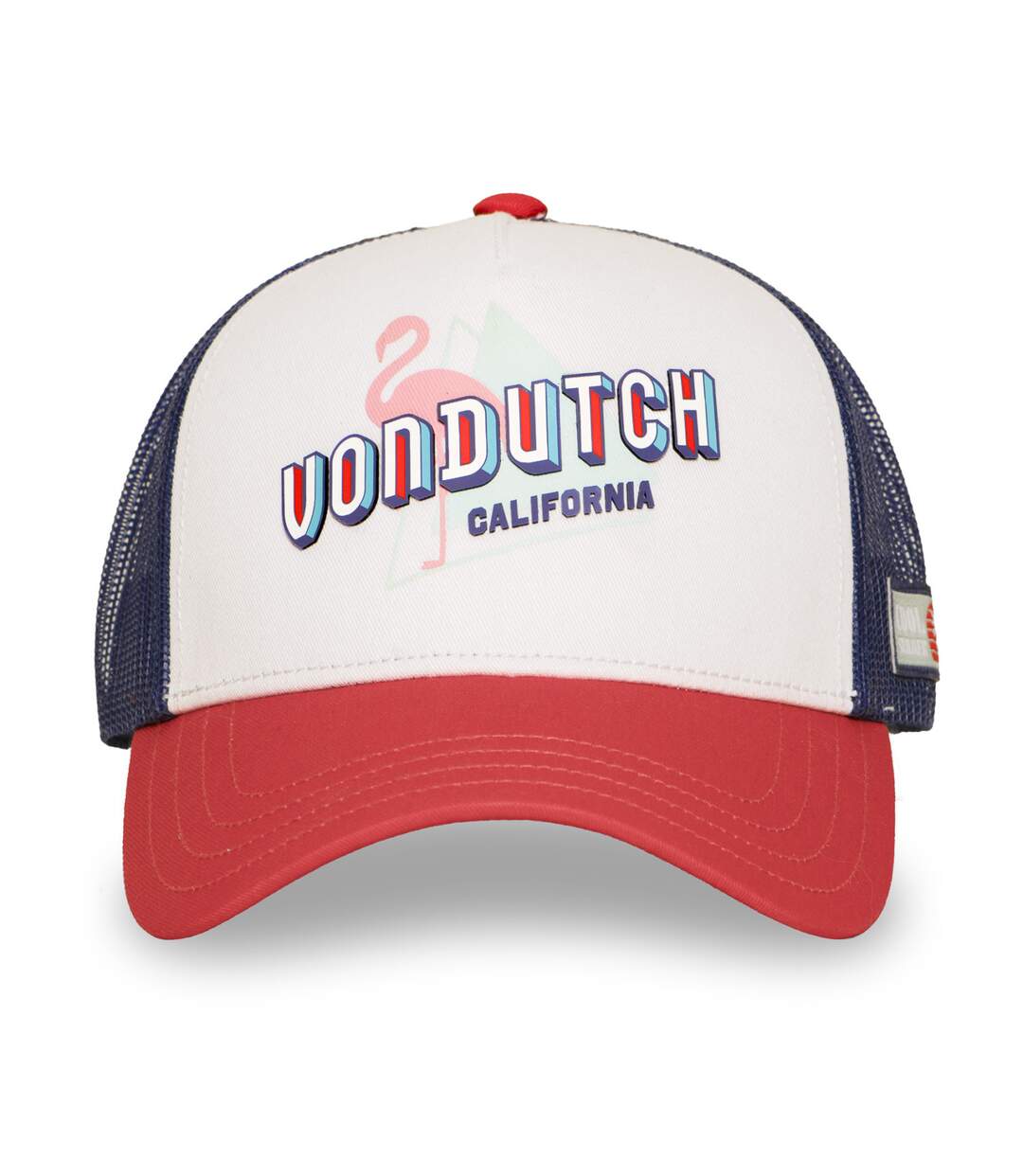Casquette trucker filet et devant imprimé avec écusson rubber Surf Vondutch-2