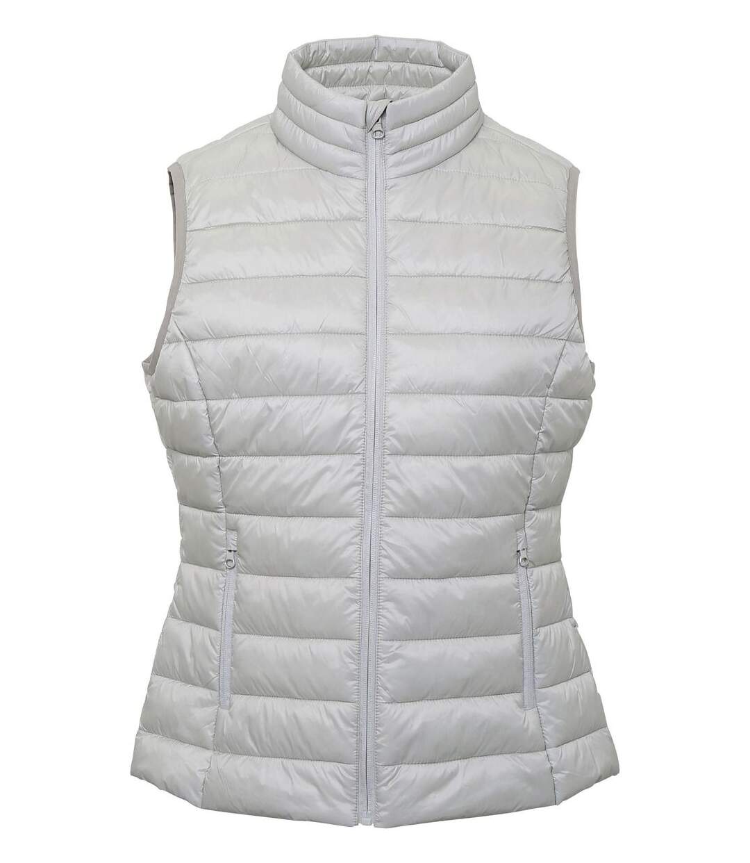 Gilet doudoune rembourré sans manches - femme - TS31F - gris argent