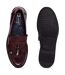 Roamers Mens Toggle Saddle Hi-Shine Leather Loafers (Oxblood) - UTDF774