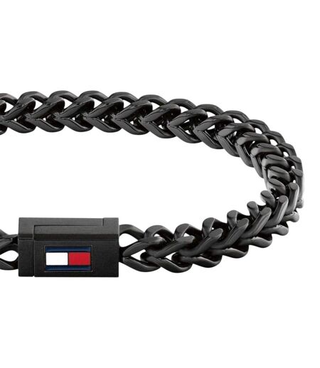 Mens Polished Chain Bracelet One Size Black Tommy Hilfiger