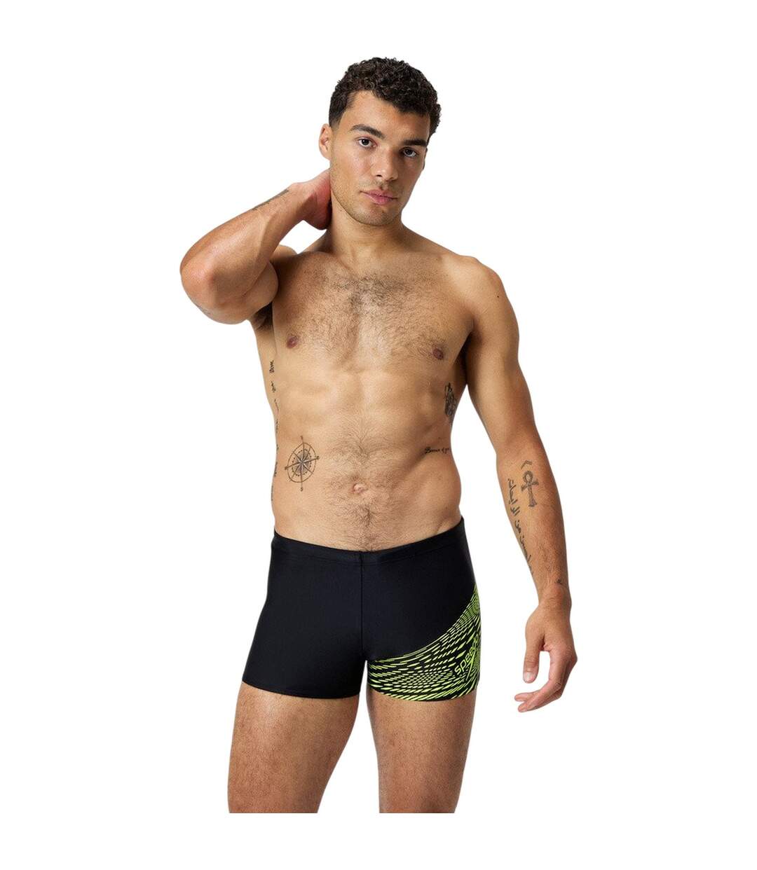 Mens Medley Logo Swim Briefs Yellow Speedo-1