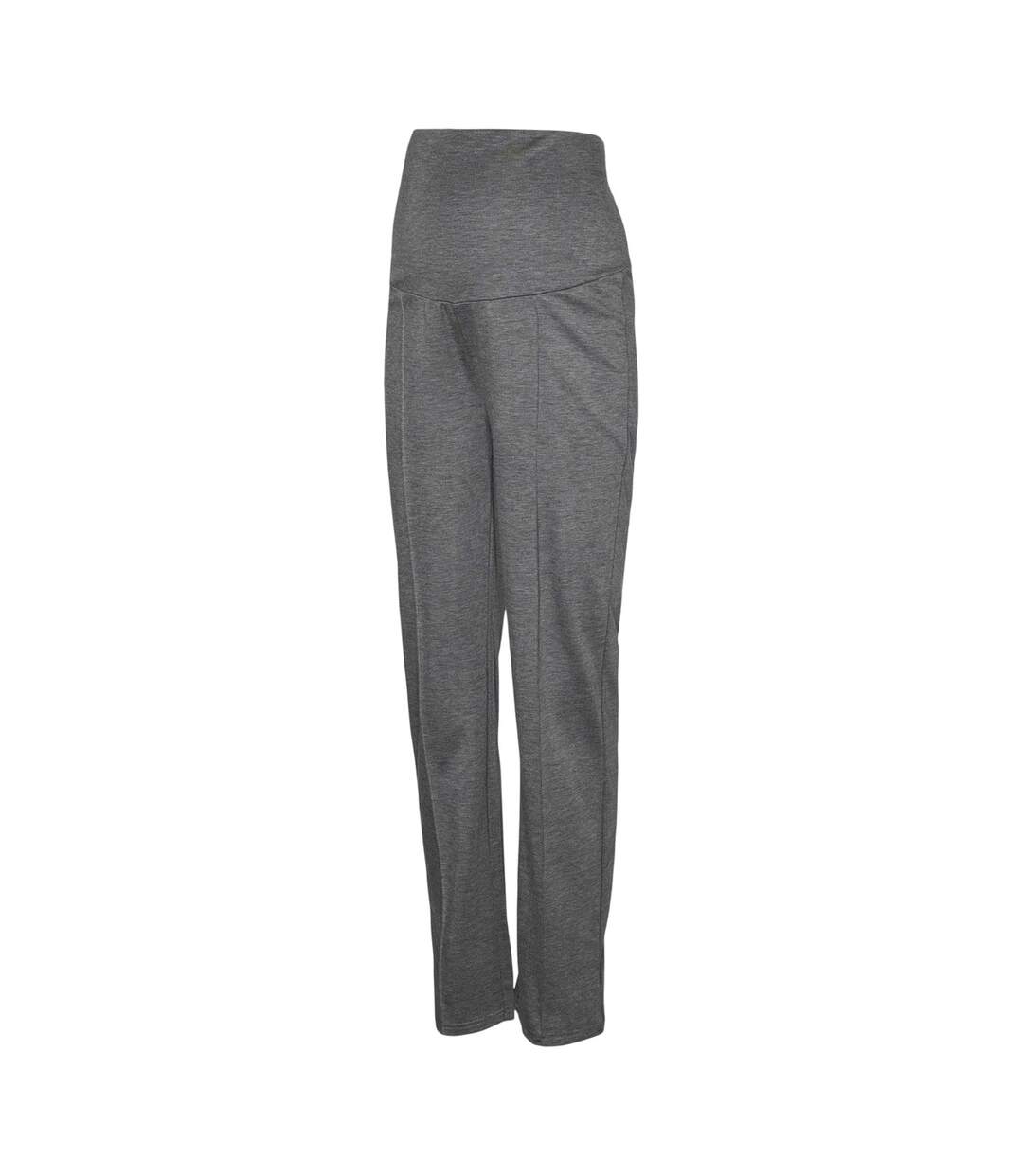 Womens/ladies Melange Straight Leg Sweatpants Grey Melange Mamalicious-2