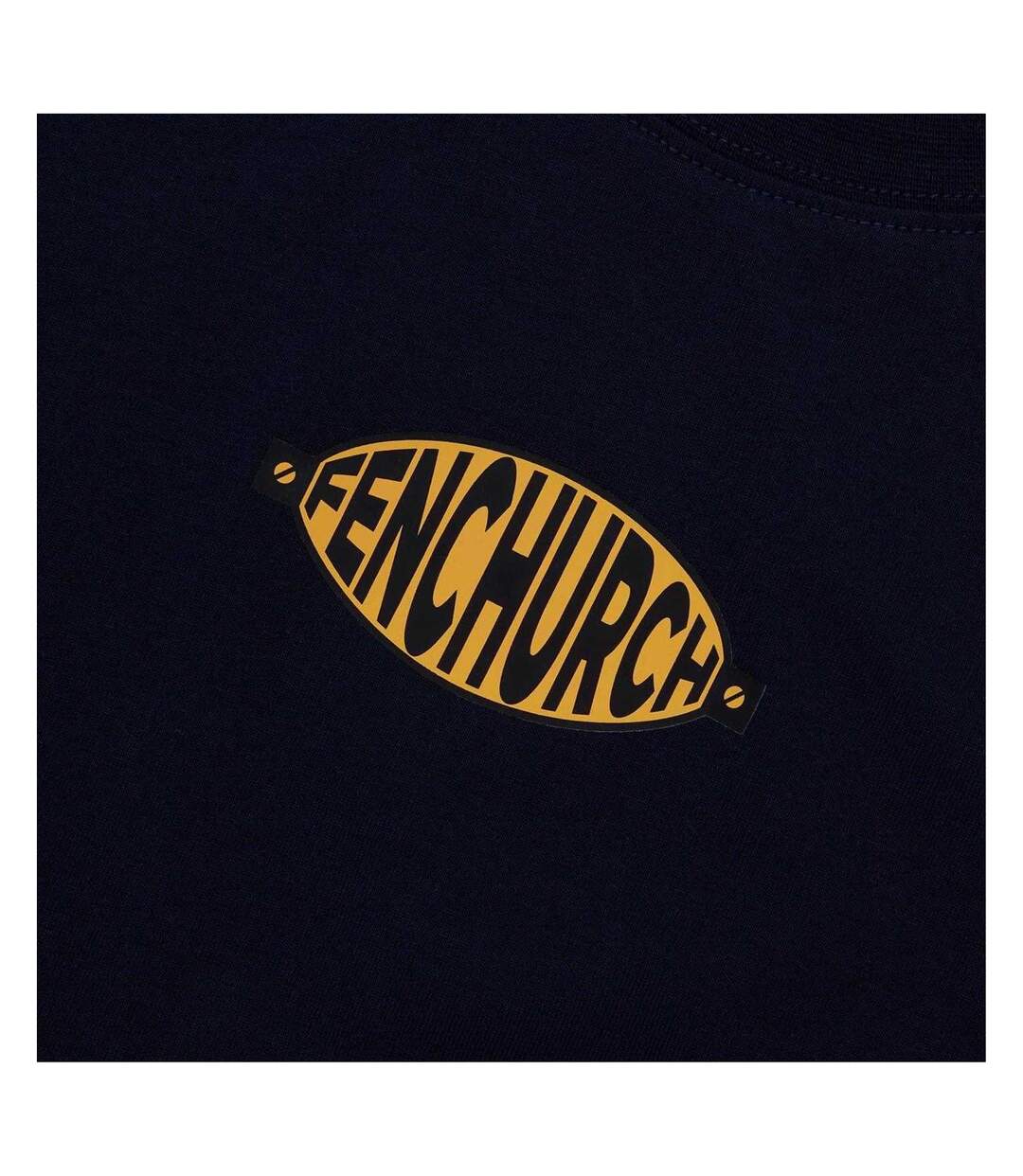 T-shirt Manches Longues Motif/style Logo Ovale Homme Bleu Marine Fenchurch-3