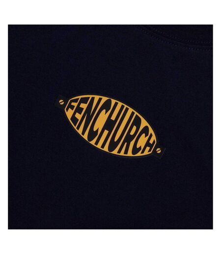 T-shirt Manches Longues Motif/style Logo Ovale Homme Bleu Marine Fenchurch