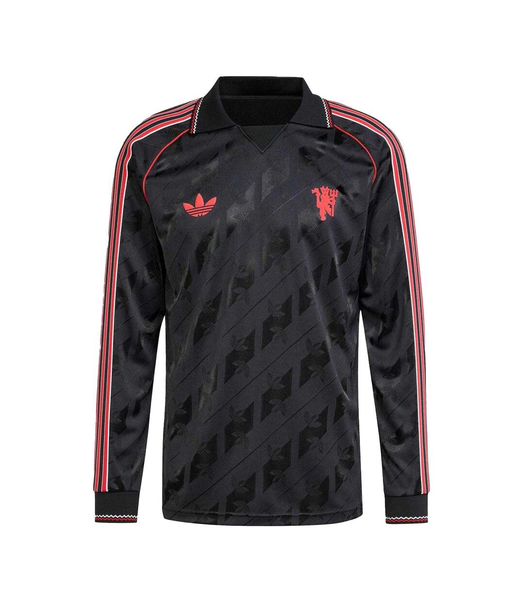 Maillot Manches Longues Motif/style Manchester United Fc Homme Noir Adidas-2