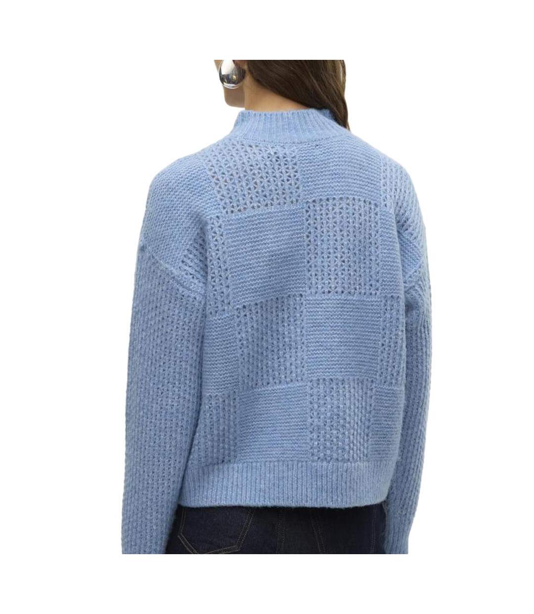 Pull bleu femme vero moda moon-2