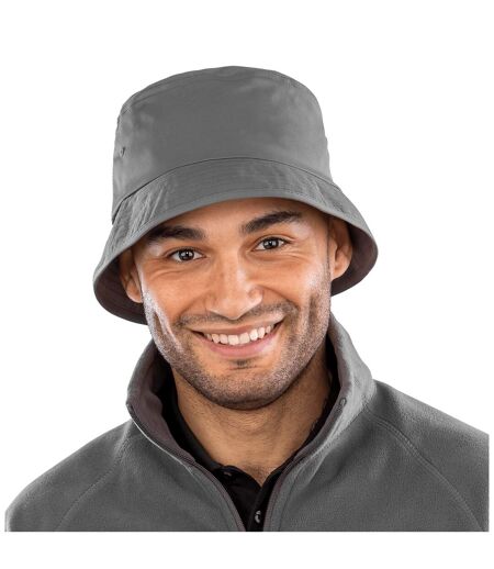 Unisex Adult Bound Edge Recycled Bucket Hat Grey Result Core