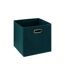 Boîte de Rangement Pliable Premium 31x31cm Bleu Pétrole-1
