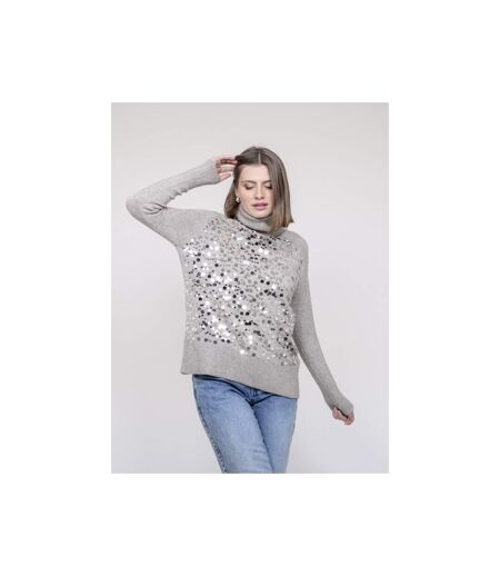 Pull col roulé à sequins KILISION - Dona X Lisa