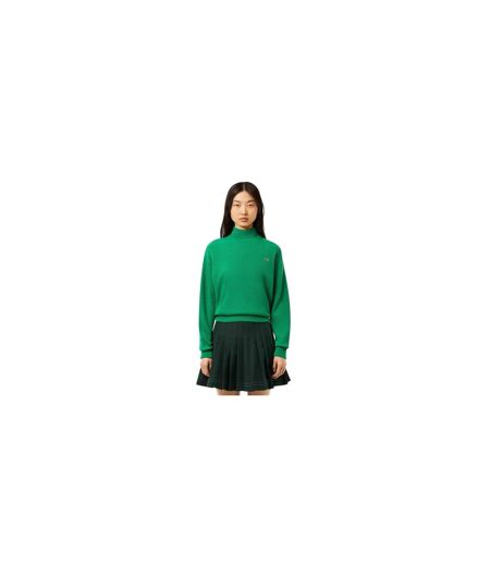 Womens/ladies Carded High-neck Large Fit Jumper Green Lacoste