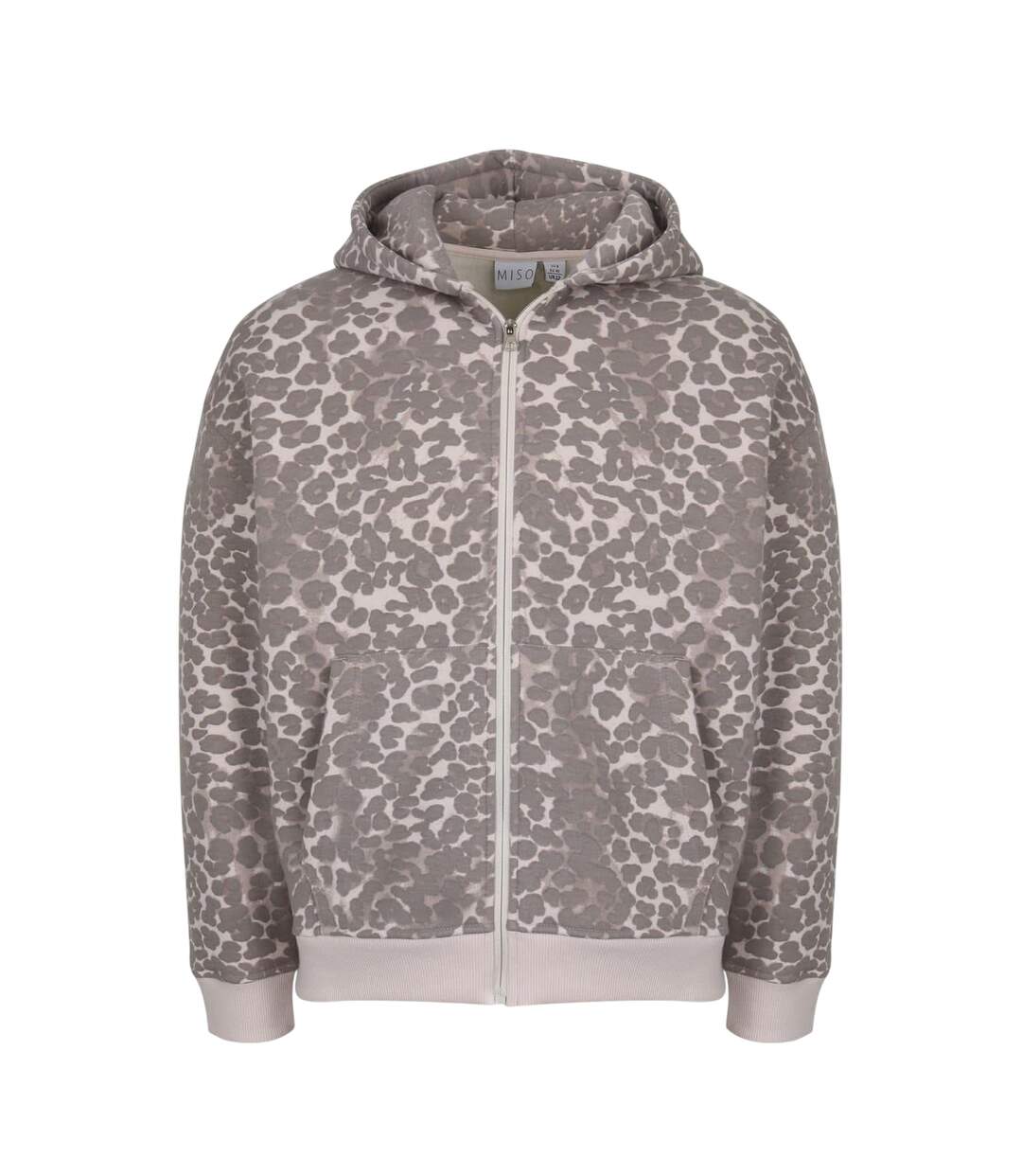 Unisex Adult Leopard Pattern Sweat Jacket Leopard Miso-1