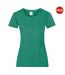 T-shirts manches courtes femmes vert chiné Fruit of the Loom-1