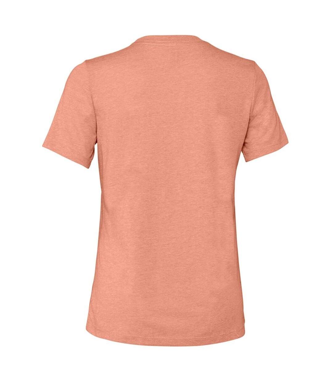 T-shirt cvc femme corail chiné Bella + Canvas-2