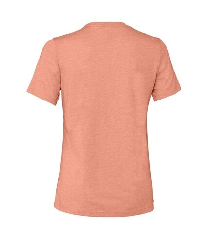 T-shirt cvc femme corail chiné Bella + Canvas