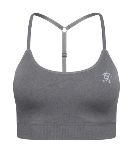 Brassière De Sport Motif/style Sans Coutures Femme Vert De Gris Gym King