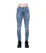 Womens/ladies Distressed Skinny Jeans Blue Denim Pieces-1