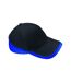 Casquette teamwear competition noir / bleu roi vif Beechfield