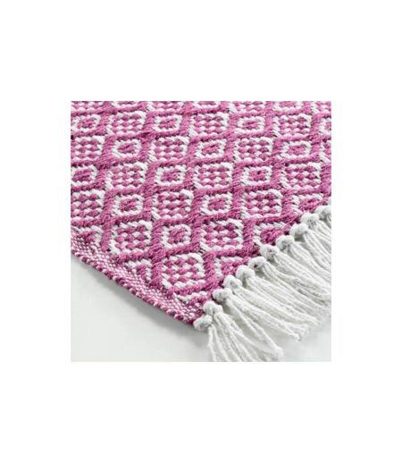 Tapis Tissé à Franges Pithaya 50x80cm Rose