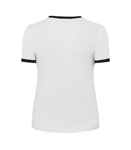 Womens/ladies Trinkey Ringer T-shirt White Jack Wills