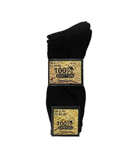 Mens Soft 100% Cotton Plain Coloured Socks