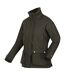 Womens/ladies Leighton Waterproof Jacket Dark Khaki Regatta-3