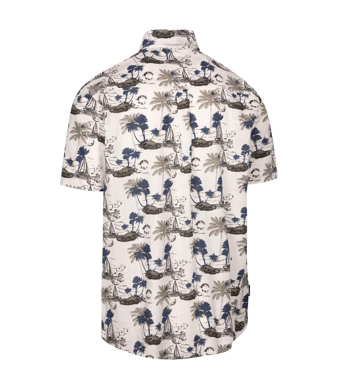 Mens frantom woven casual shirt off white Trespass-2