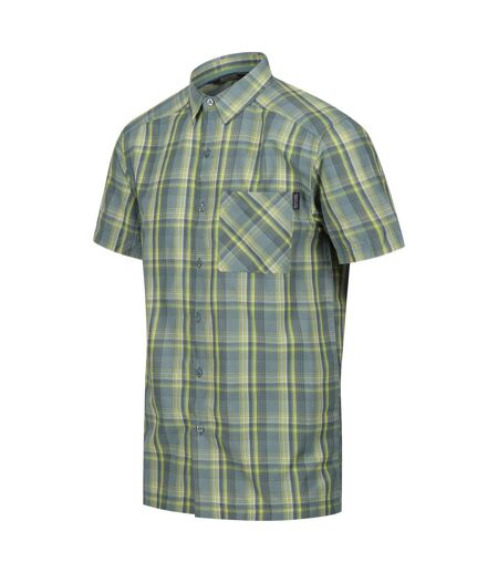 Regatta Mens Mindano VII Checked Short-Sleeved Shirt (Ivy Moss) - UTRG9576