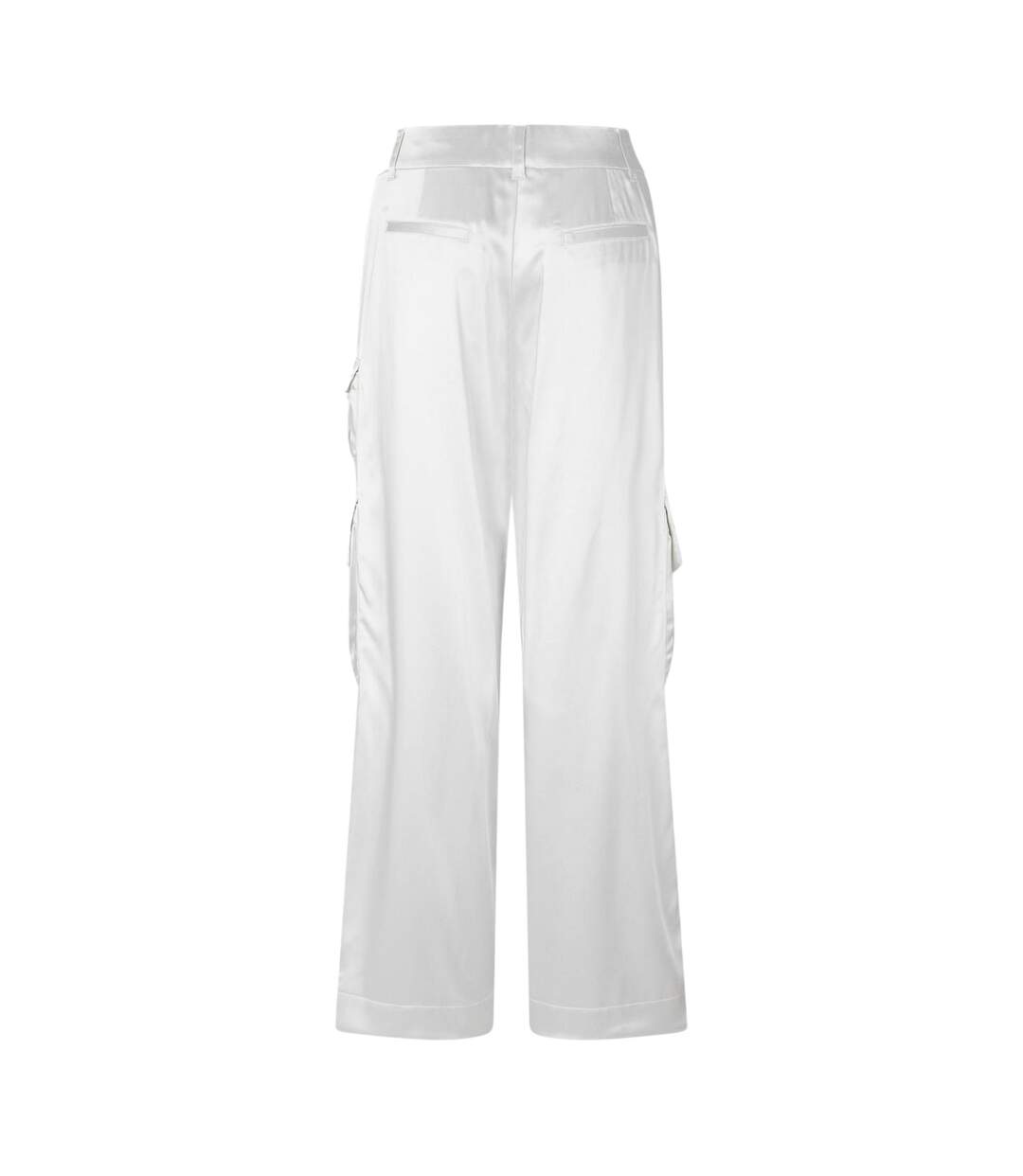 Womens/ladies Ow Wide Leg Cargo Trousers Coconut Milk Off White-3