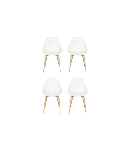 Lot de 4 Chaises de Jardin Lucena 83cm Blanc