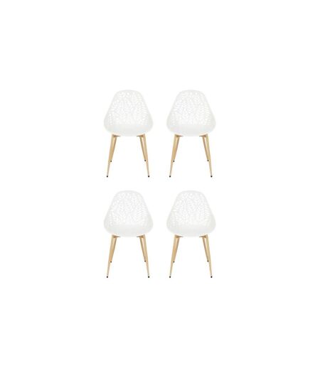 Lot de 4 Chaises de Jardin Lucena 83cm Blanc