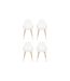 Lot de 4 Chaises de Jardin Lucena 83cm Blanc