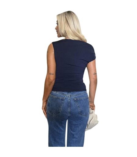 Haut 1 Épaule Femme Bleu Marine Ax