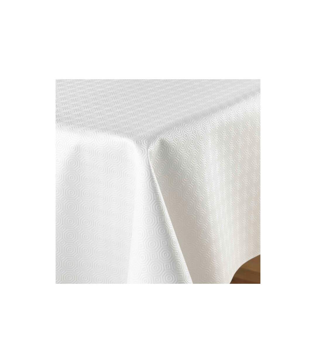 Sous Nappe Protège Table Bulgo 140x140cm Blanc-4