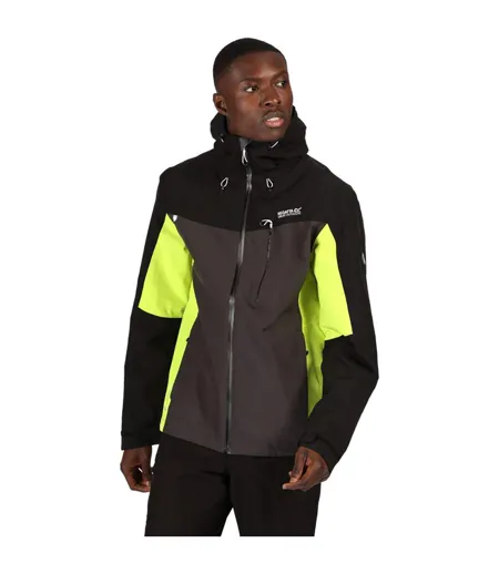 Mens Birchdale Waterproof Hooded Jacket Ash Black Regatta