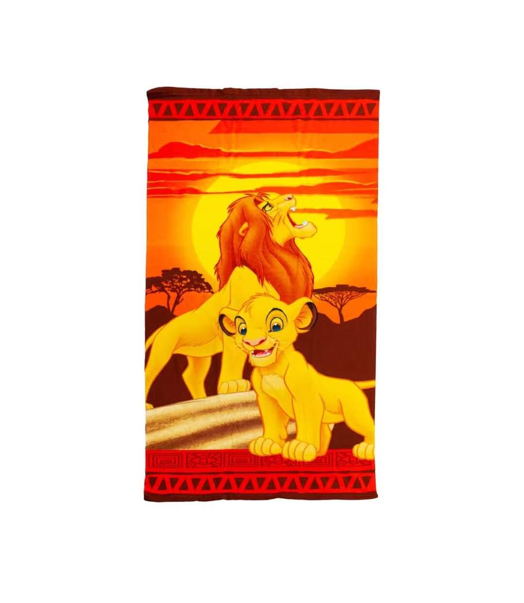 Serviette jaune/orange mixte sport zone roi lion-1